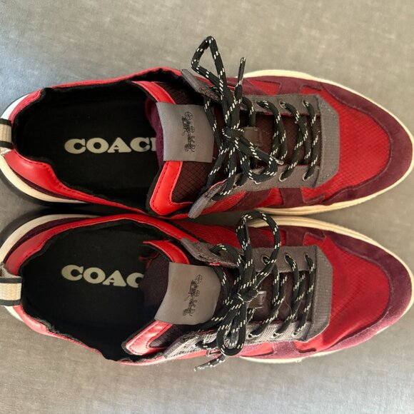 Coach Citysole Runner Shoes G4939 Colorblock Red/White/Black Men's Size 13 - Picture 3 of 10